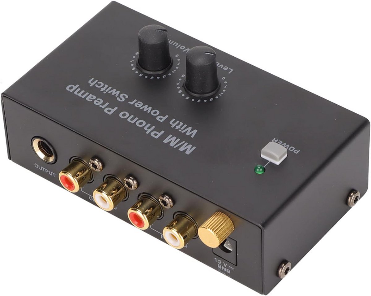 Platen Speler Voorversterker - Audio Preamp - Muziek Luisteren - Hi-Fi Audiophile Kwaliteit - 14.9 cm - Zwart