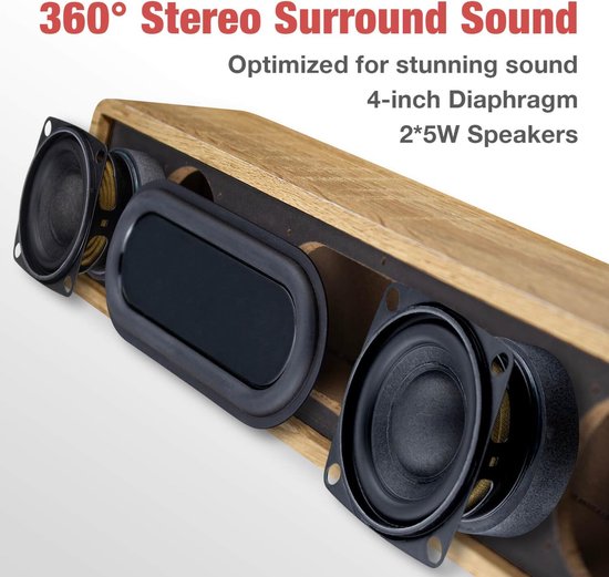 Bedrade Soundbar - PC Luidsprekers - Muziek Luisteren - Houten Design - 3988 cm Lengte - Geel — afbeelding 2