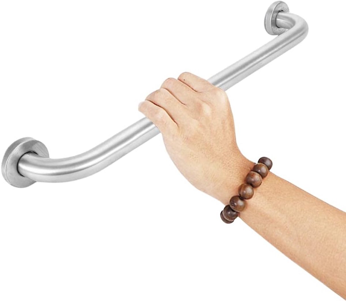 Veiligheidsgreep - Antislip handgreep - Veiligheid in huis - Roestvrij staal - 50 cm - Zilver