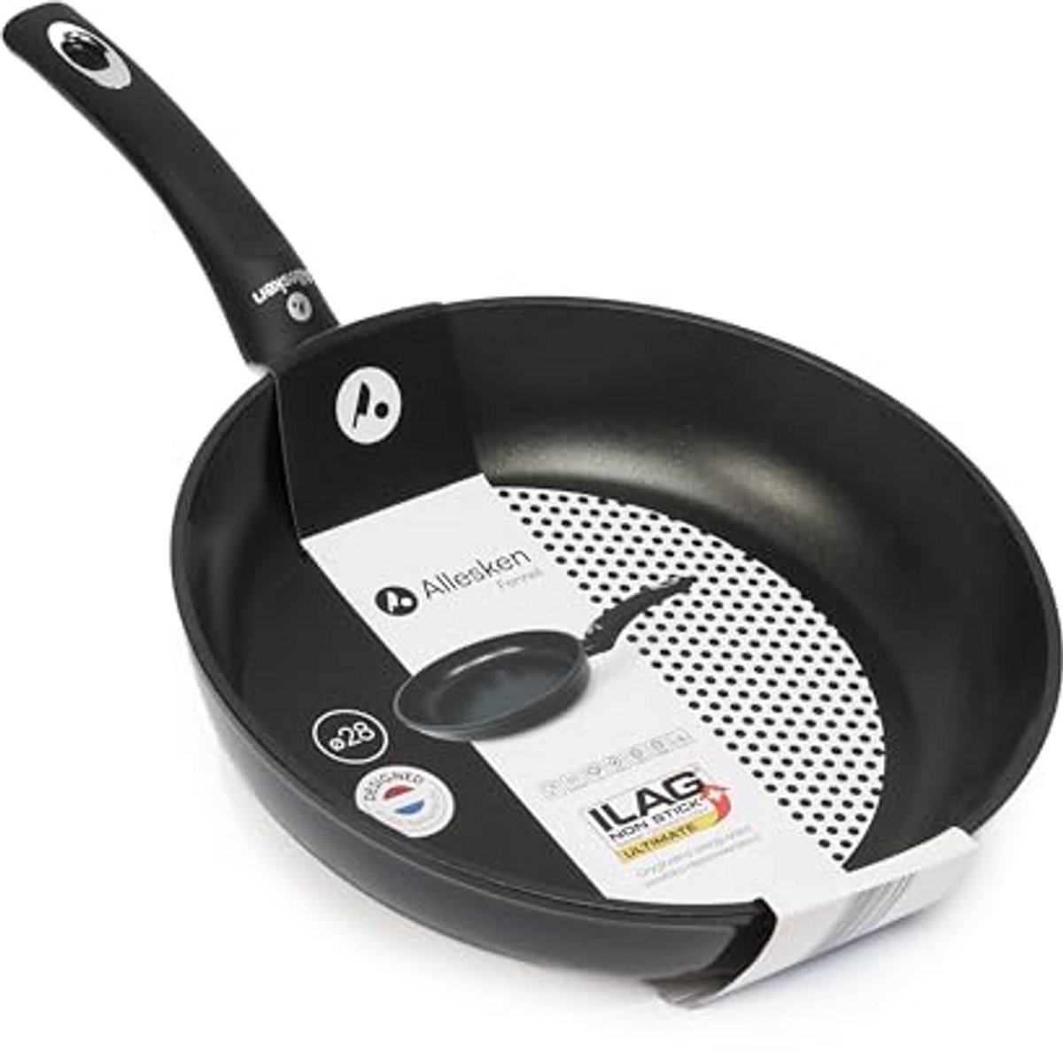 Koekenpan Antiaanbakpan Gezond Koken Alle Warmtebronnen 28 cm Zwart