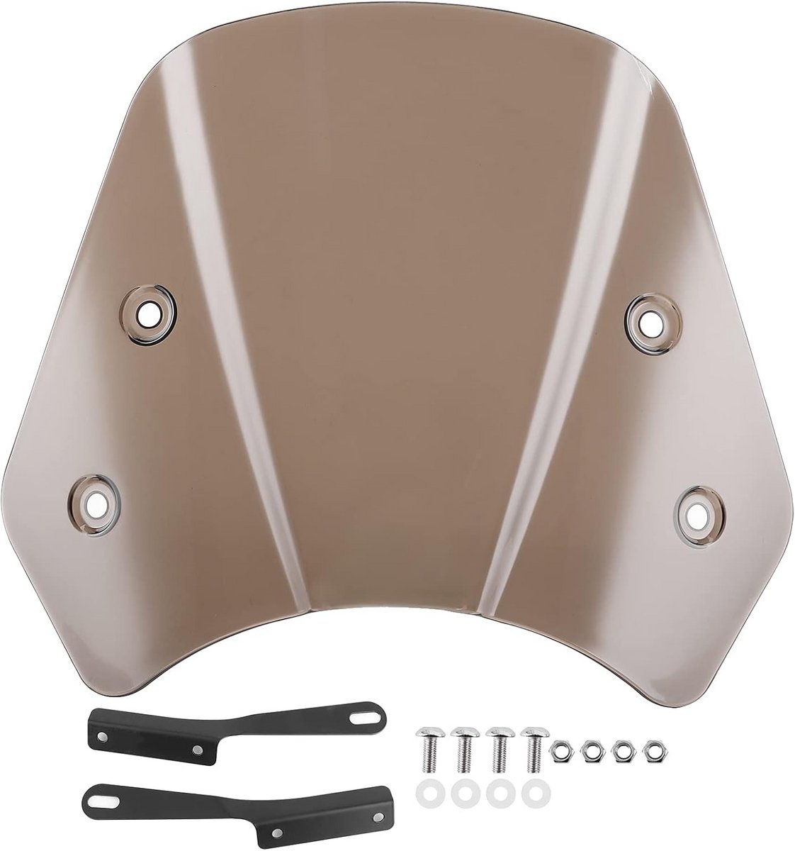 Motor Windscherm - Universeel Vizier - Bescherming Tijdens Rijden - Hoge Sterkte Materiaal - 5-7 Inch - Bruin