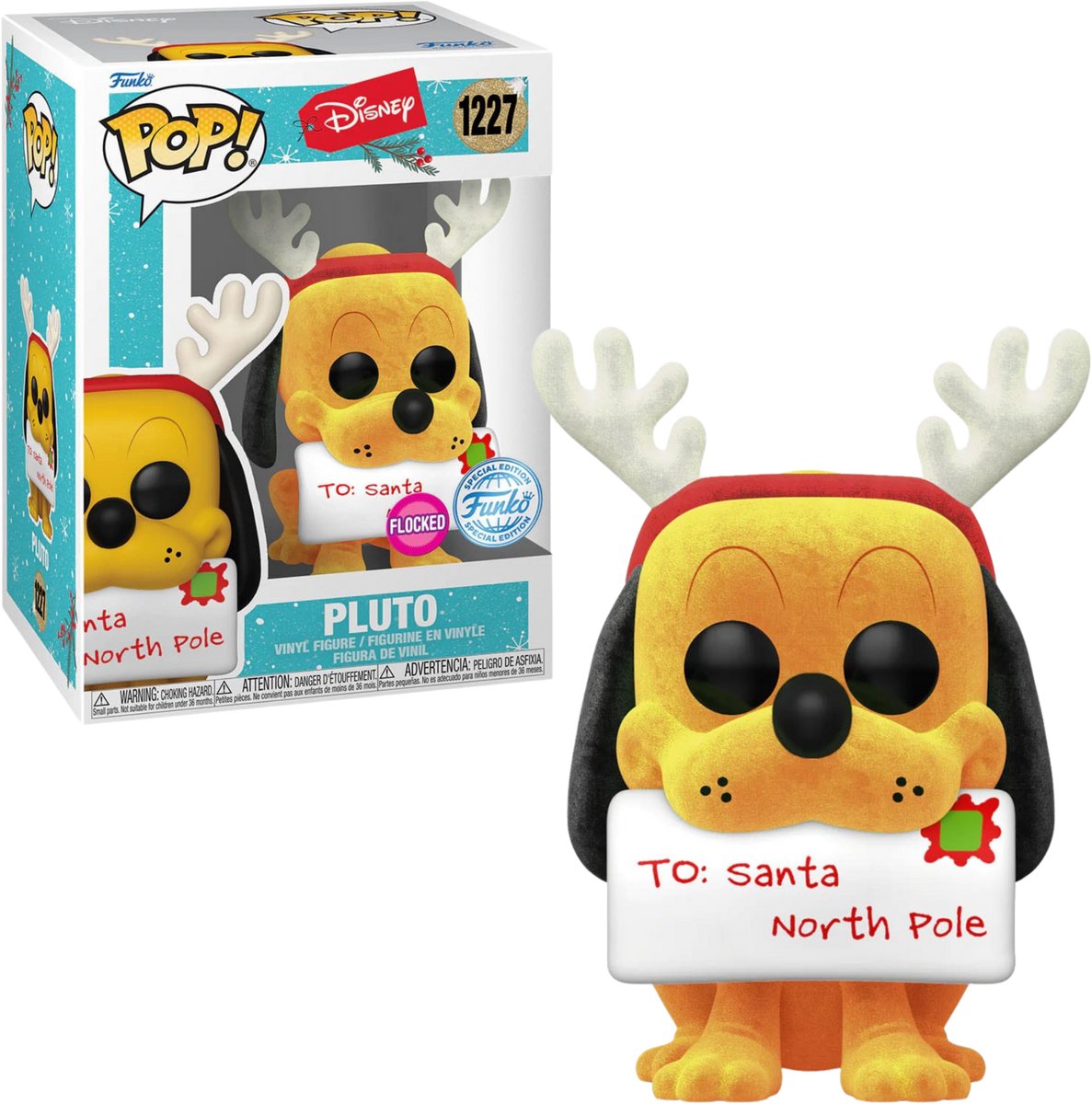 Funko Pop! Disney: Holiday - Pluto Flocked Exclusive