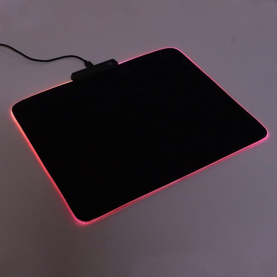 RGB Muismat - Verlichte Mat - Gaming Setup - 12 Lichtstanden - 30x25cm - Zwart — afbeelding 5