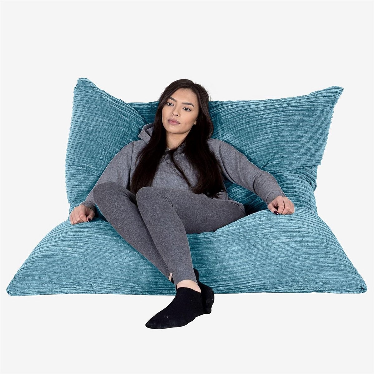 Zitzak XXL - Vloerkussen Poef - Ontspannen Zitten - Meerdere Zitposities - 135 x 115 cm - Petrol
