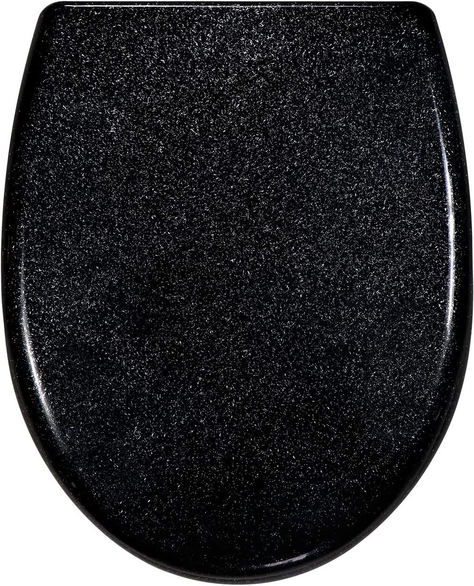 Wc-bril - Toiletdeksel - Stil Sluiten - Snel Los Te Maken - 45 x 37 cm - Zwart