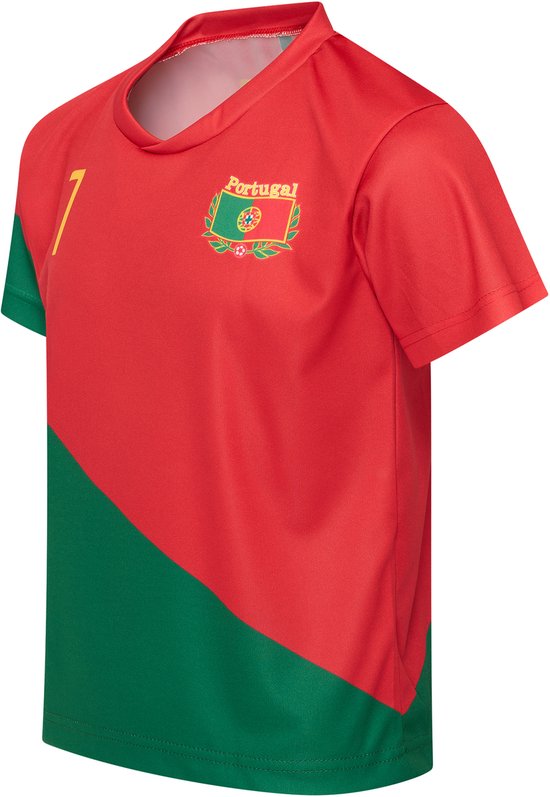 Rona Tenue Voetbal Portugal - Maillot Voetbal + ensemble short - Tenue Voetbal EURO/CM Vert/Rouge - Taille M