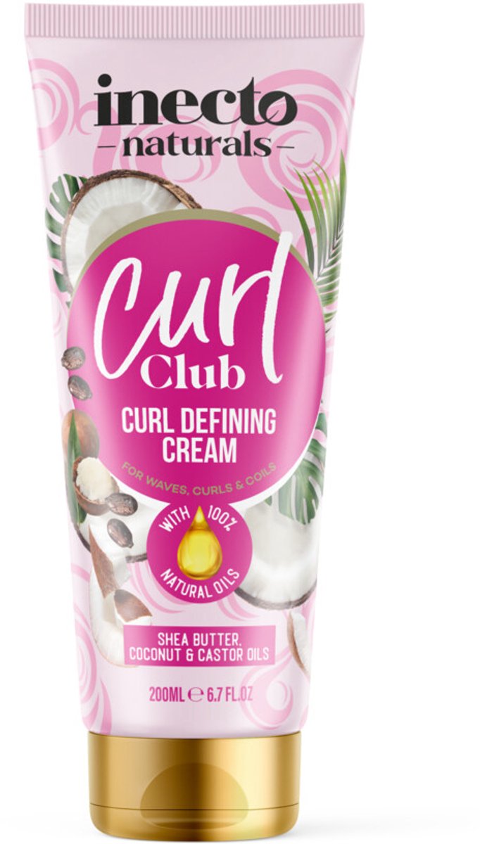 Inecto Curl Club Defining Cream Shea Butter Coconut Castor Oil - 200 ml