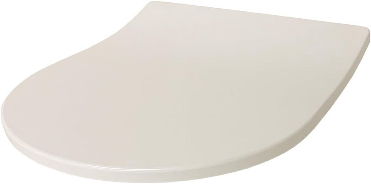 Toiletbril Deksel - Platte WC-bril - Badkamer Vernieuwen - Softclose Mechanisme - 394 x 478 mm - Wit