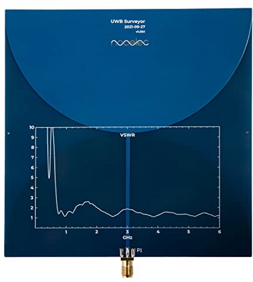 Brede Bandbreedte Antenne - PCB Antenne - Signaal Analyse - 700 MHz tot 10 GHz - 12 x 12 cm