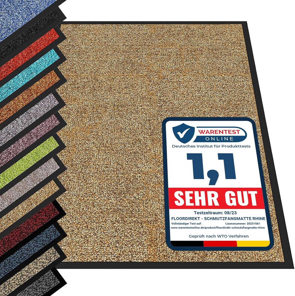 Voordeurmat - Vuilvangmat - Huis Schoon Houden - Non-slip Vinyl - 90 x 300 cm - Beige-roze