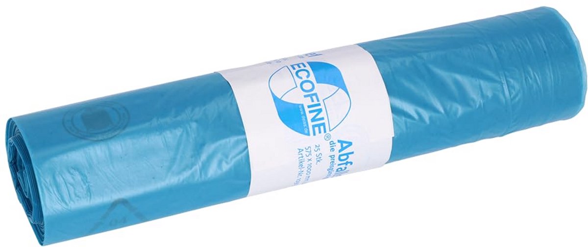Afvalzakken - Prullenbakzakken - Huishoudelijk Afval - Gemaakt van gerecycled materiaal - 70 Liter 25 Stuks - Blauw