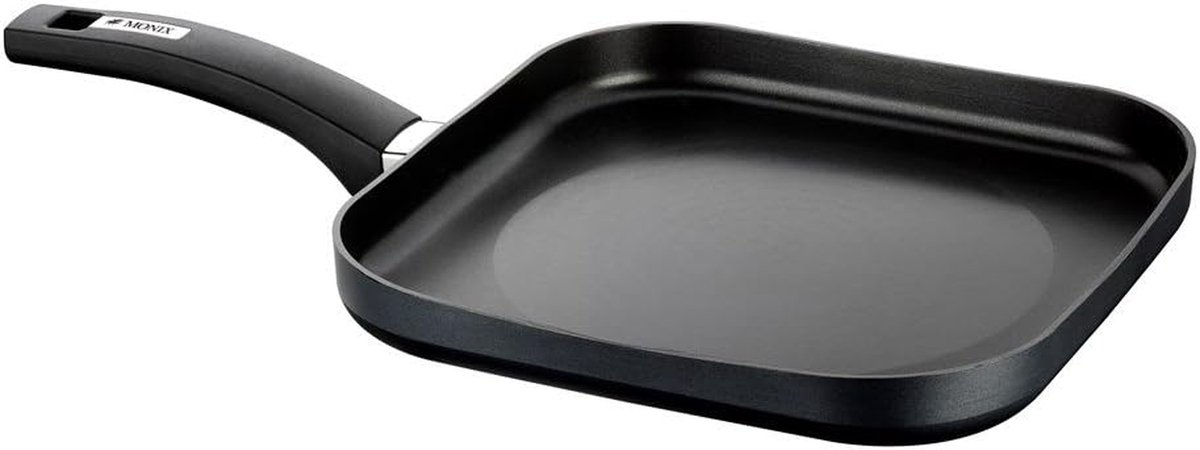 Grillpan Vierkant - Koekenpan - Lekker Koken - Antiaanbaklaag - 28 cm - Zwart