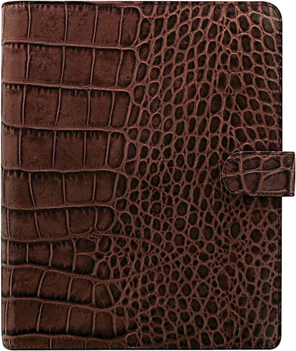 Agenda Organizer - Plannersysteem - Dagelijkse planning - Luxe lederlook - A5 formaat - Kastanje