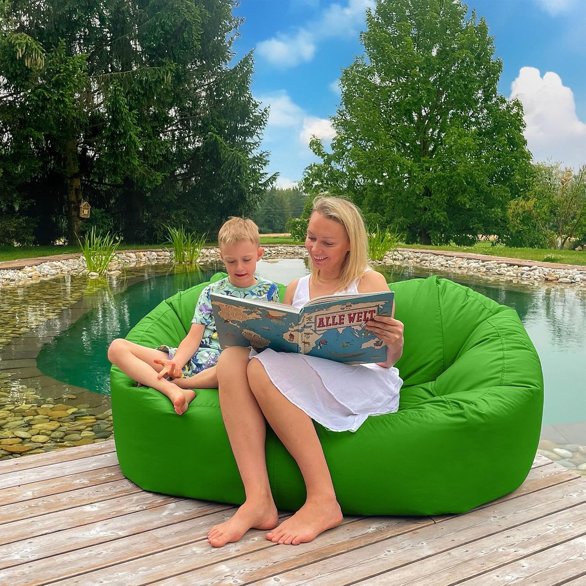 Zitzak Bank - Lounge Sofa - Ontspannen Binnen Buiten - Lichtgewicht Stabiliteit - XXL 160x100cm - Zwart