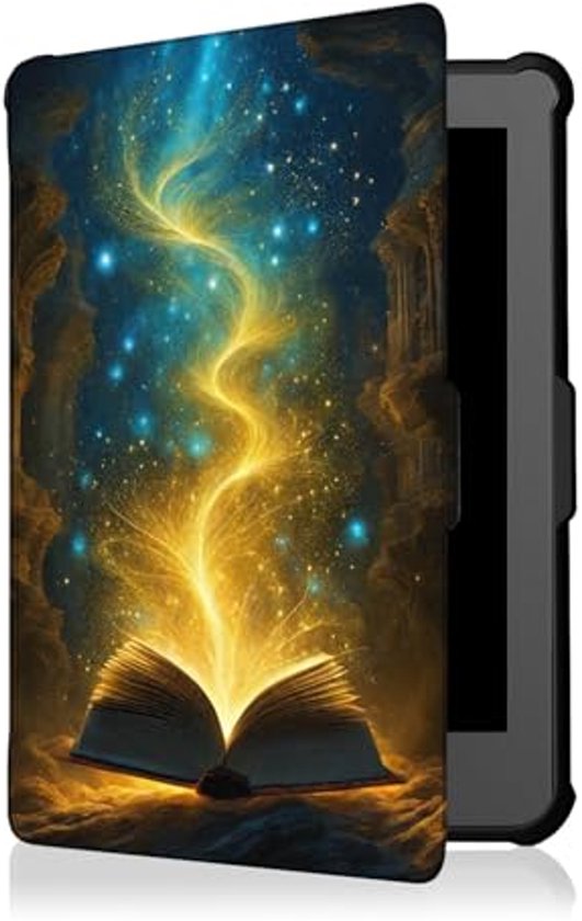 Beschermhoes E-reader - Hoes Kobo Clara - Lezen Onderweg - 360 Graden Bescherming - 6 Inch - Blad Print — afbeelding 2