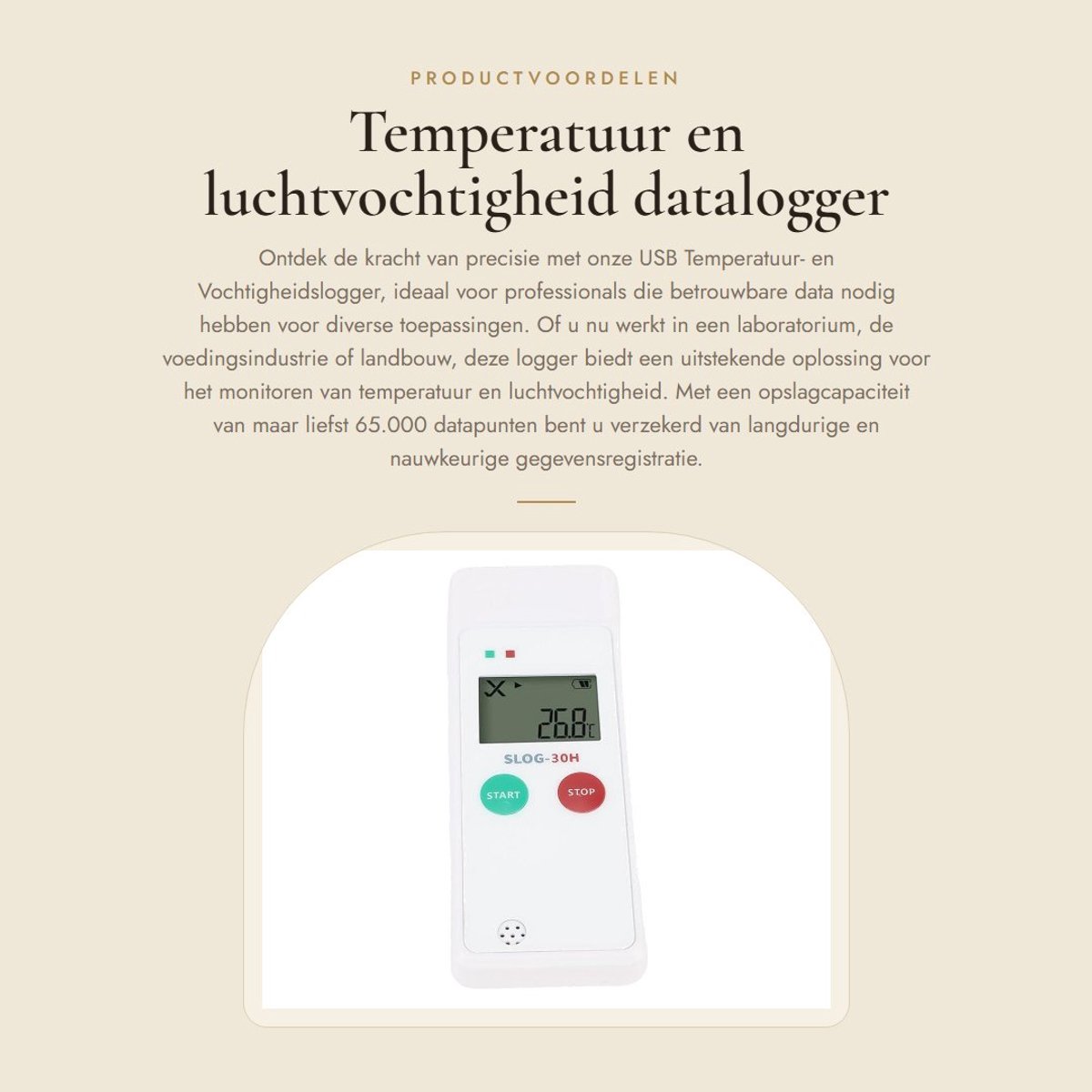 Dailygoods - Temperatuur en luchtvochtigheid datalogger - Dataopslag - Hoge nauwkeurigheid - Koelkastthermometer - PDF CSV rapport - Geschikt voor koe...