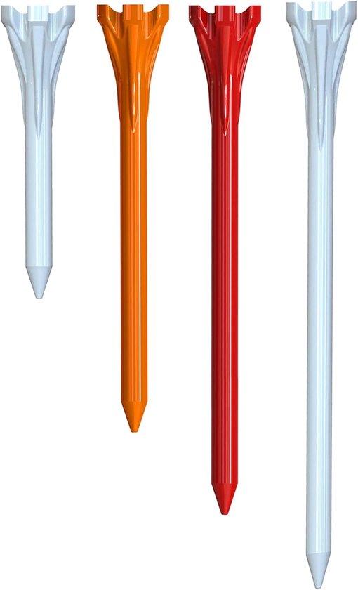 Golf Tees - Tee Houder - Golfen op de baan - Lage wrijving ontwerp - 69 mm 30 stuks - Wit van GOLF — afbeelding 2