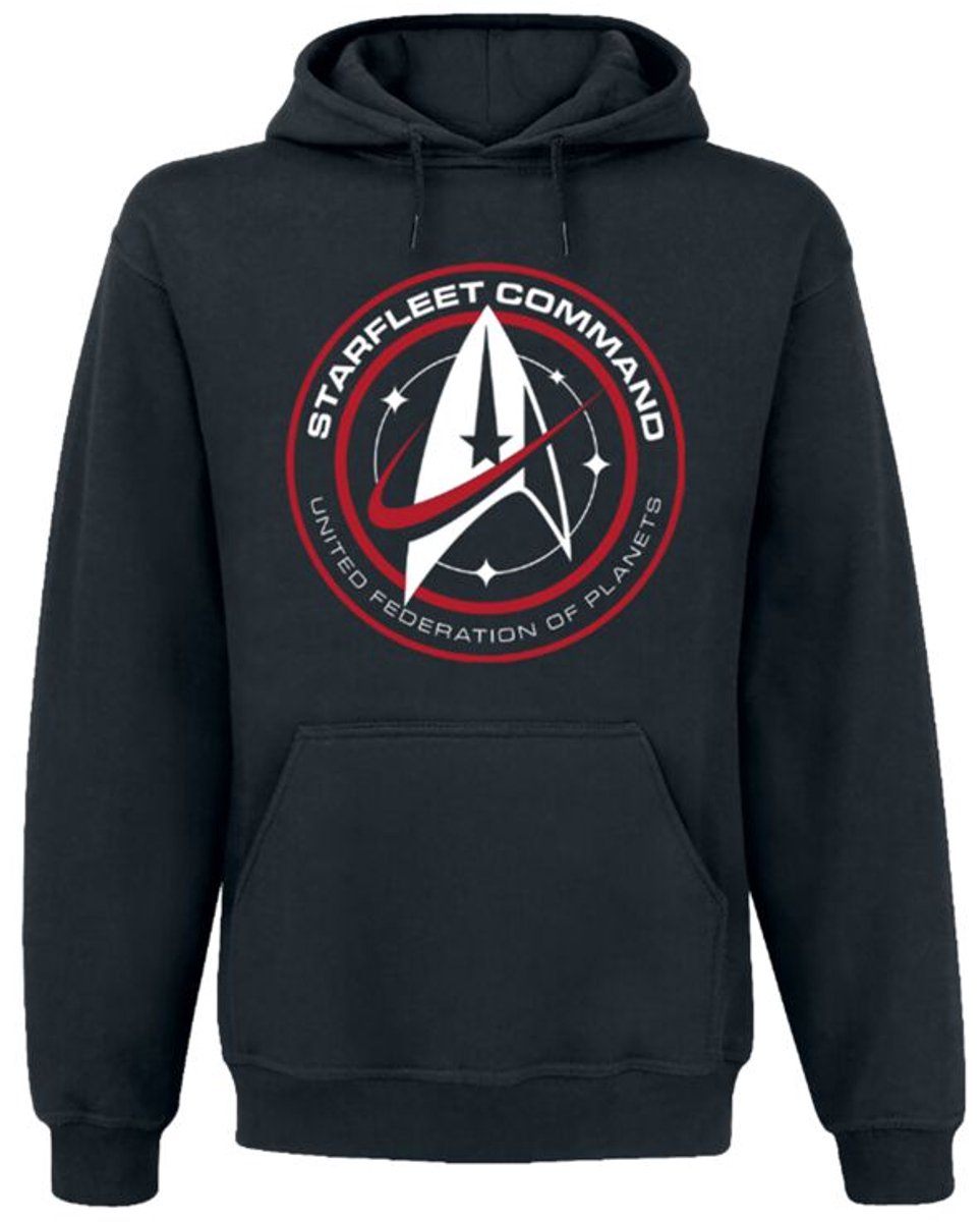 Star Trek Starfleet Command Heren Trui met capuchon - zwart - S