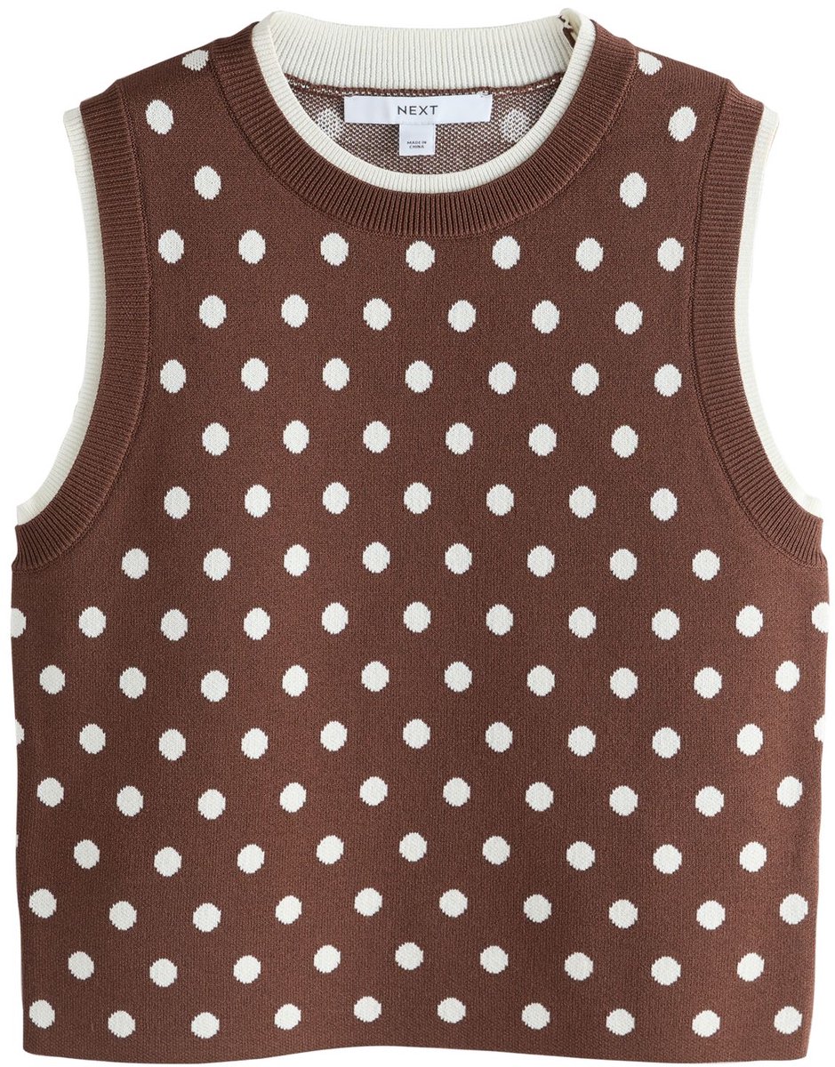 Next - Dames - Hemdje met dubbellaagse look - Bruin