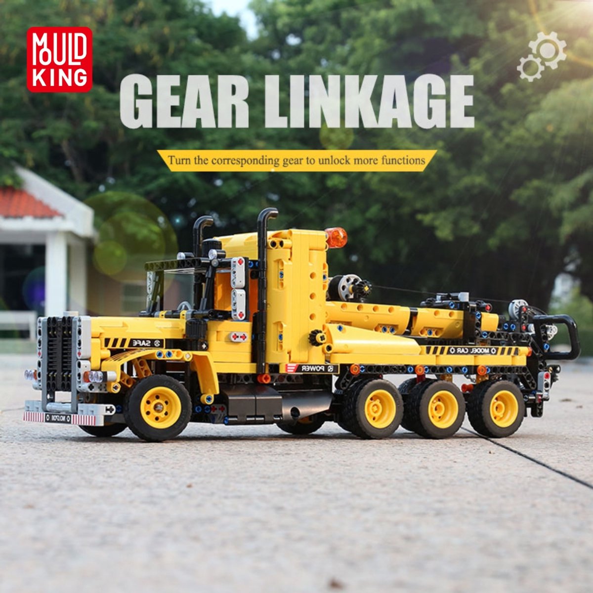 Mould king 17011 Technisch sleepwagen bouwset | Hijskraan auto modelbouw | Educatief constructie speelgoed bouwpakketten voor kinderen & volwassenen | Geschikt voor Lego technic | Bouwdoos met 1277 bouwstenen — afbeelding 12