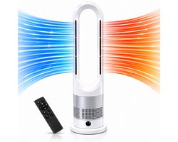 Gabrys® Premium 2-in-1 Aircooler & Verwarming met Afstandsbediening – 1200W – 8 Snelheden – Timer – Oscillatie – Thuis & Kantoor - airco - Mobiele Airco - Luchtkoeler en Verwarming - ventilator - zomer en winter - inclusief 1 jaar Garantie