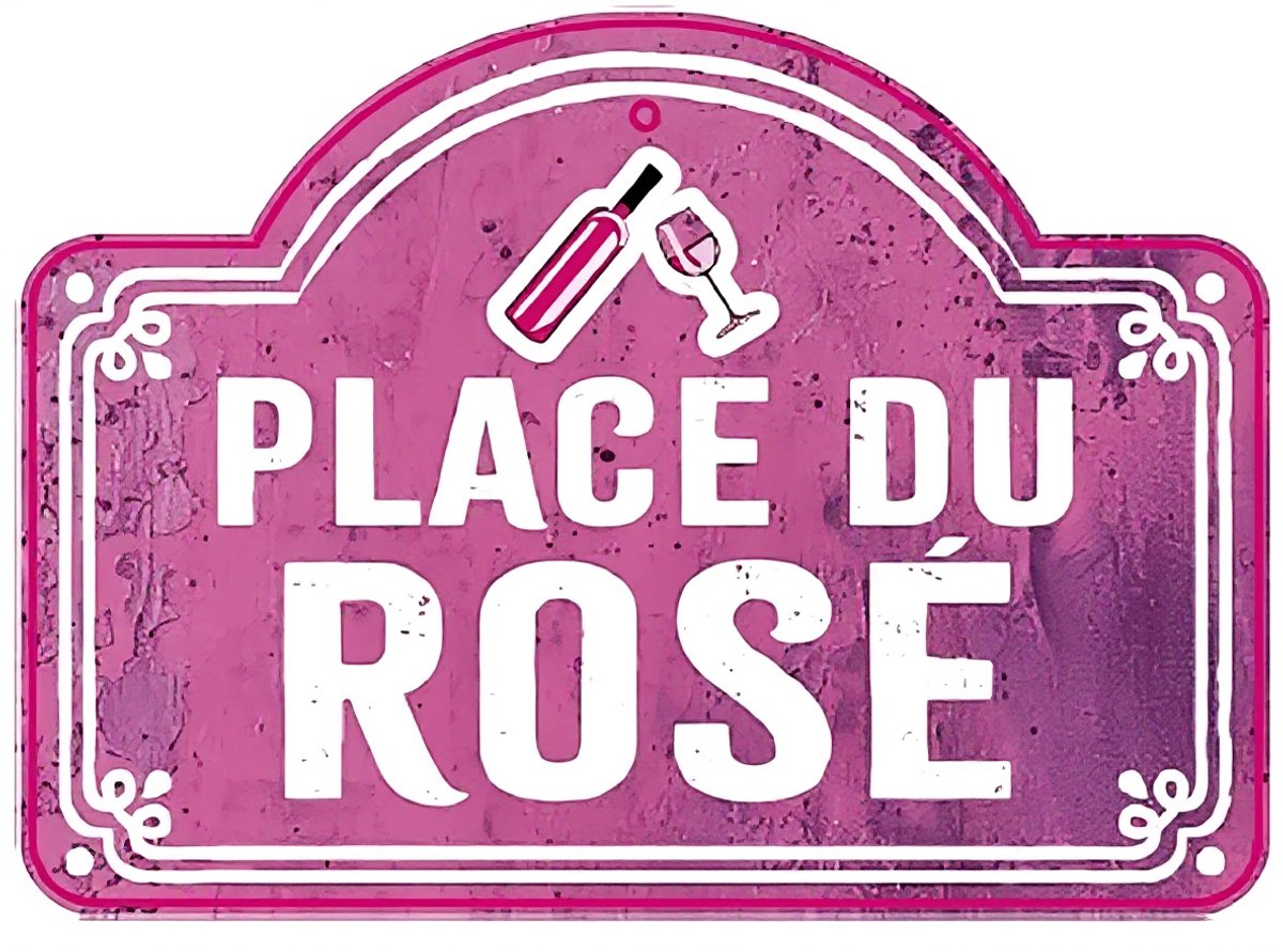 Straatnaam bord "Place du Rosé"