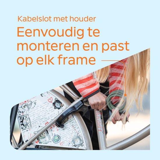 AXA Resolute 8-120 - Kabelslot - Slot voor Fietsen - Gebruiksvriendelijk - 120 cm lang - Diameter 8 mm - Groen van AXA — afbeelding 4