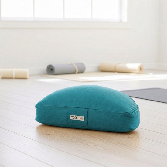 Meditatiekussen - halve maan spring green Meditatiekussen YOGISTAR van MEDI — afbeelding 3