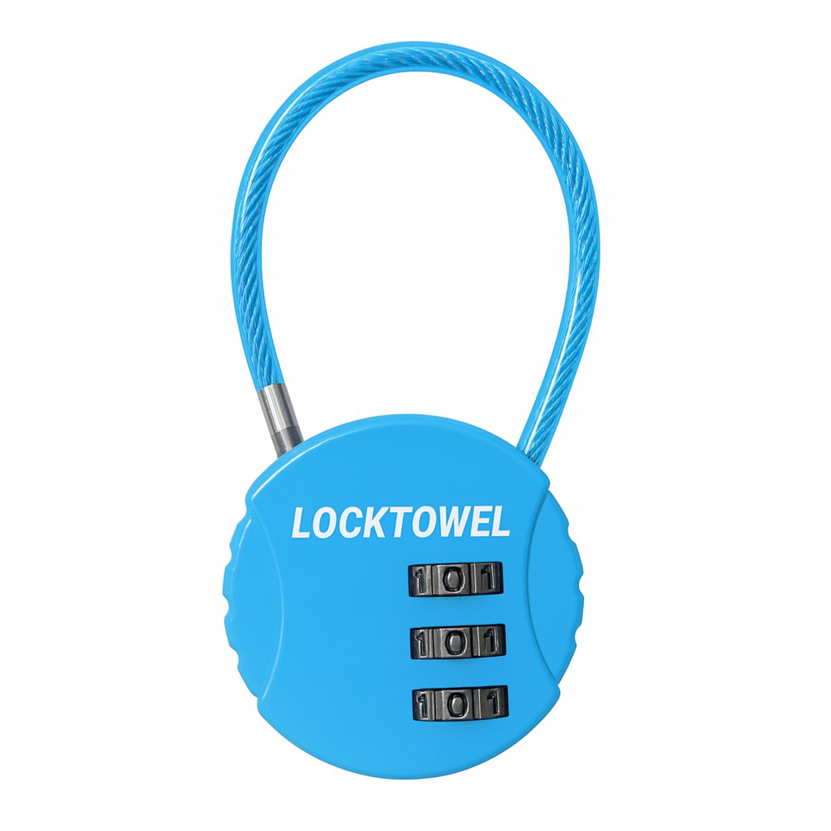 Compact Cijferslot – Sportschool, Sporttas, Reistas en Vakantie – Flexibele Kabel – Blauw