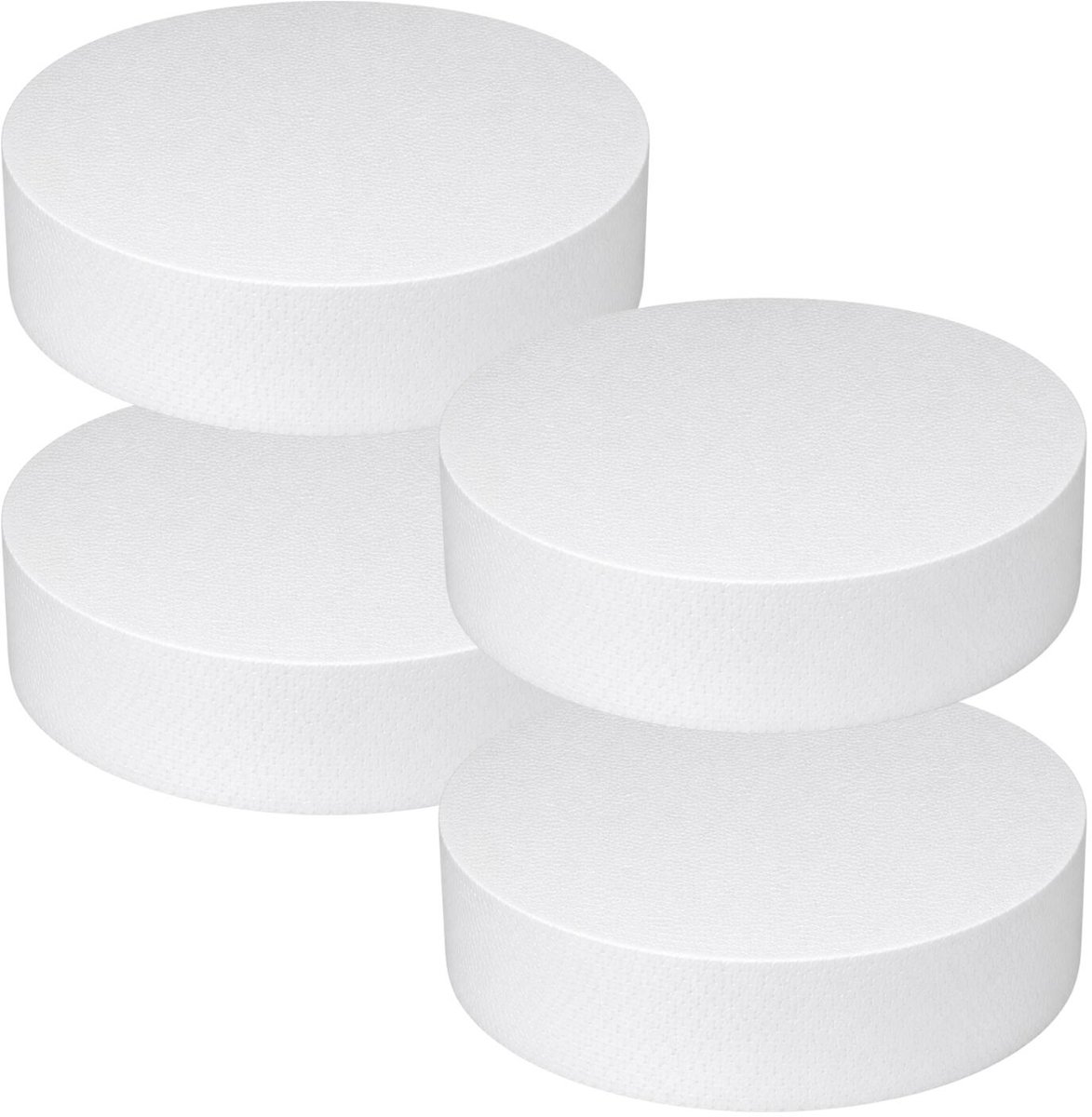 Piepschuim vormen cirkel - 4x - D25 x 4 cm -