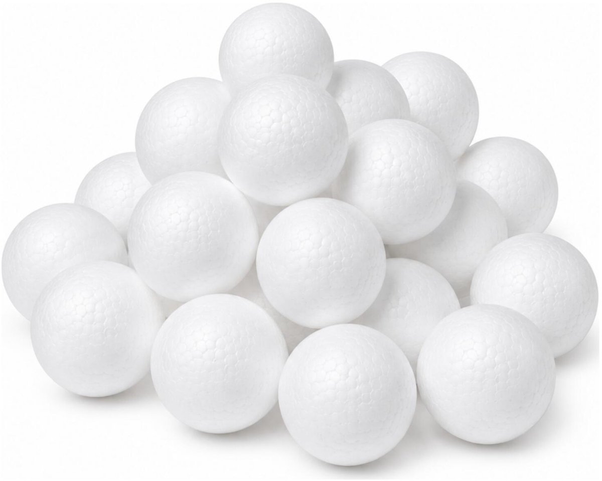 Piepschuim vormen bal - 15x - D8 cm -
