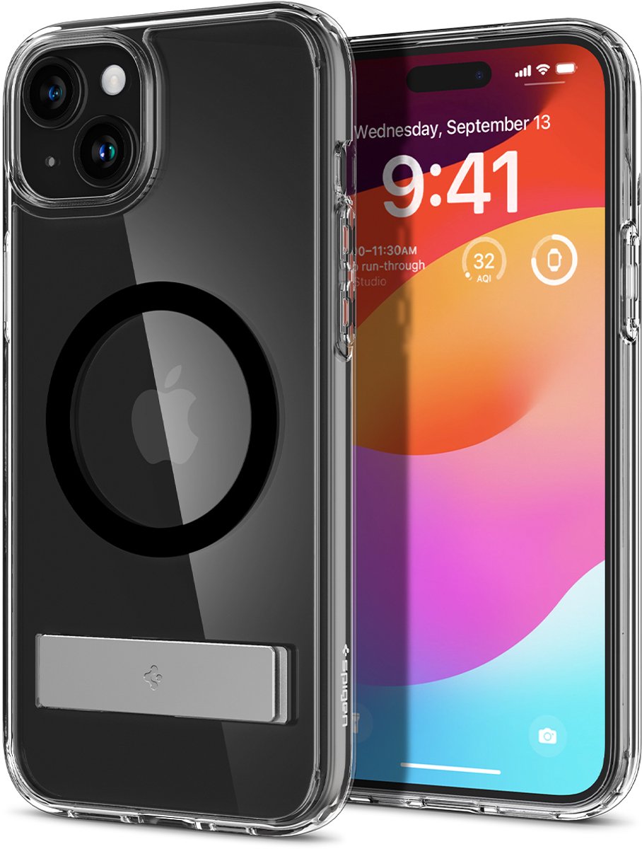 Spigen Ultra Hybrid S MagFit hoesje geschikt voor iPhone 15 Plus - Zwart