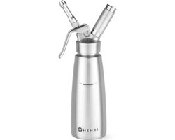 HENDI Slagroomapparaat – Profi Line – 0,5L – Inclusief 3 spuitmondjes – Geschikt voor warme sauzen