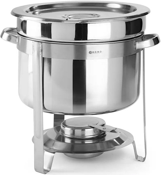 HENDI Soep chafing dish - roestvast staal - inclusief brandpastahouder - 8 liter - ⌀370x(H)325mm — afbeelding 3