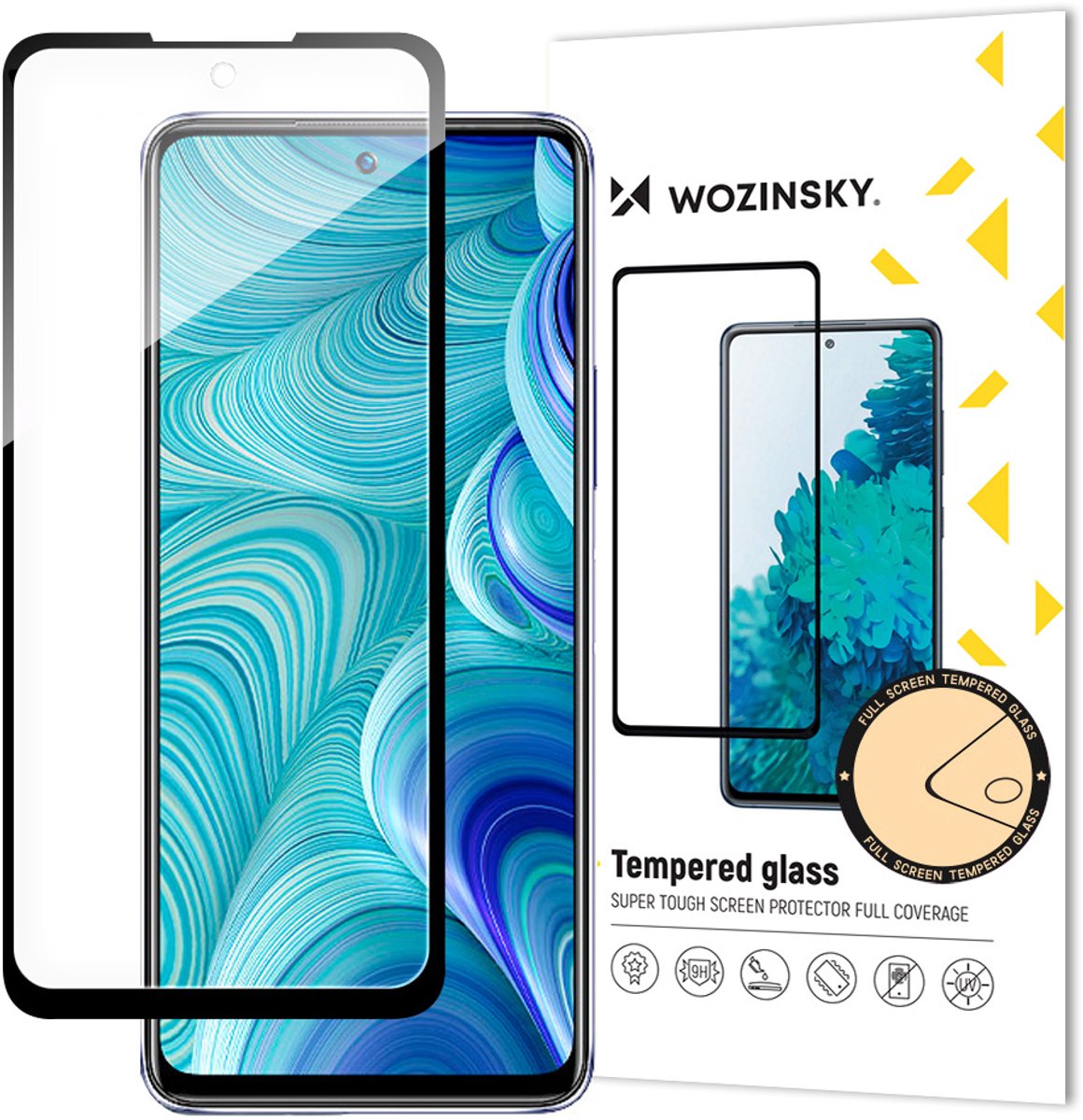 Wozinsky 9H Serie - Gehard Glas Bescherming - Infinix Hot 11S NFC - Case Friendly - Zwart