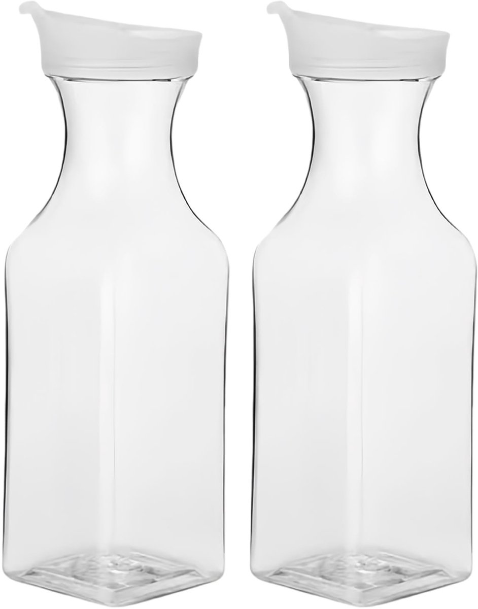 Dailygoods- Wasmiddeldispenser luchtdicht - Opbergdoos voor waspoeder - 2 stuks - 1,5 L - Nauwkeurige dosering - Bescherming tegen vocht