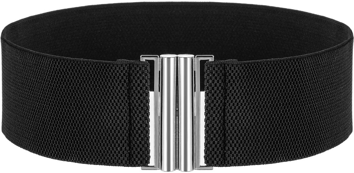 Dailygoods- Elastische Riem - Brede Riem voor Dames - Verstelbare Tailleband - Rekbare Tailleriem - Polyester + Aluminiumlegering - Geschikt voor Taillemaat 68-105 cm