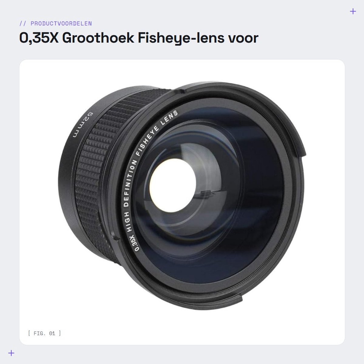 Dailygoods- Groothoeklens 0,35X - Fisheye-lens - Geschikt voor SLR/Digitale Camera's - Professioneel Optisch Glas - Waterdichte Lens - Inclusief Opbergtas