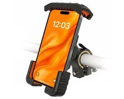 R2B Robuuste Telefoonhouder Fiets, Motor en Scooter - Safety Lock - Gsm Houder Fiets - Fietshouder - Fiets Telefoonhouder - Smartphone Houder Fiets - Accessoires - Phone Holder Bike