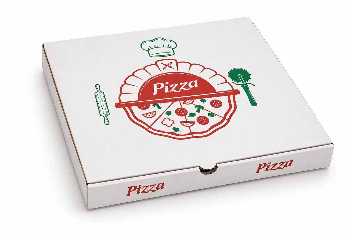 Pizzadoos - 100 stuks - wit - 26x26x3cm - milieuvriendelijk pizzadozen