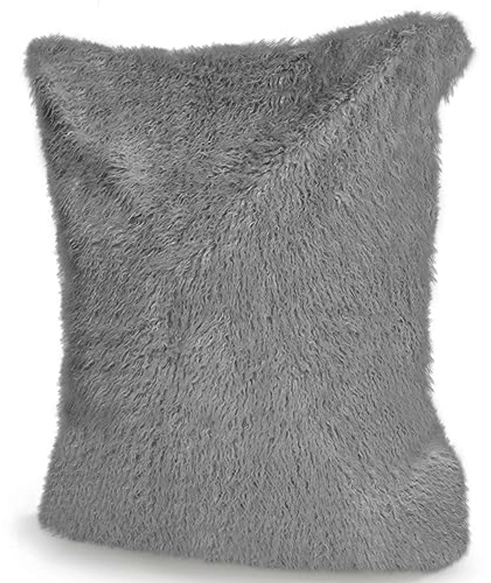 XXL Zitzak - Zitkussen Lounge - Ontspannen Zitten - Robuuste Fur Surface - 380 Liter Vulling - Grijs