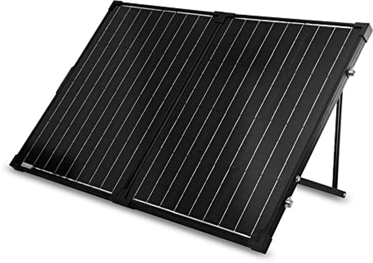Zonnepaneel Koffer - Opvouwbaar Paneel - Energie Opwekken - Hoge Efficiëntie - 100 Watt - Zwart