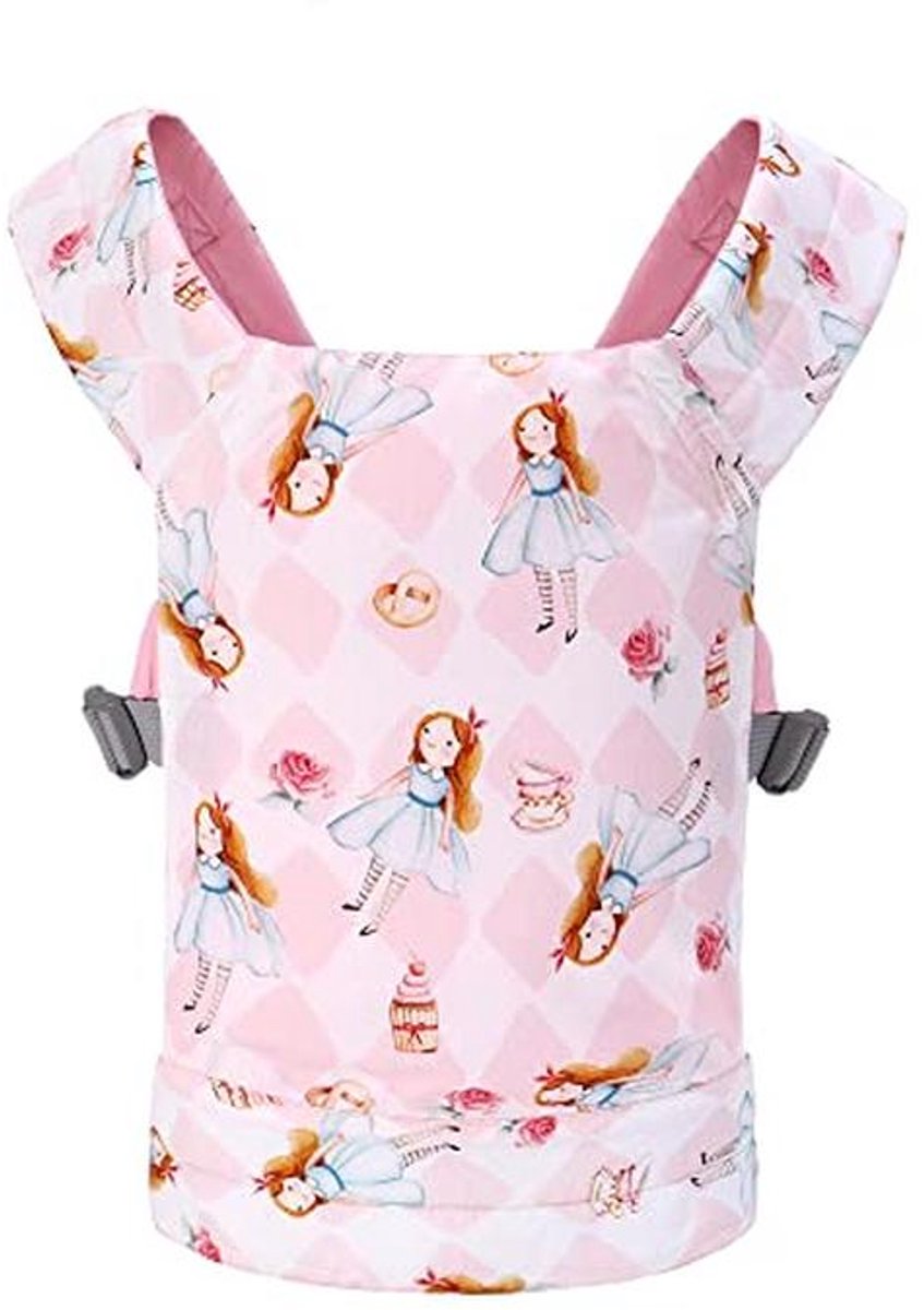Poppendrager voor kinderen - Knuffeldrager speelgoed - Rollenspel stimuleren - 3 Draagmanieren - 25.91 x 26 cm - Lief Meisje