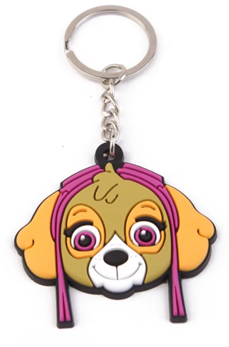 Pradeo - Alternatieve Sleutelhanger Van Paw Patrol - Skye - Paw Patrol - Hard Siliconen - Cadeau Voor Volwassenen en Kinderen - Geschenk Voor Verjaardagen en Feestdagen - Key Chain