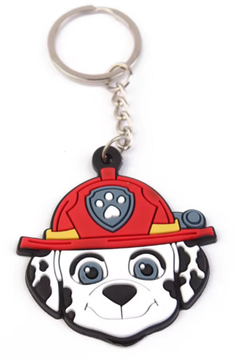 Pradeo - Alternatieve Sleutelhanger Van Paw Patrol - Marshall - Paw Patrol - Hard Siliconen - Cadeau Voor Volwassenen en Kinderen - Geschenk Voor Verjaardagen en Feestdagen - Key Chain