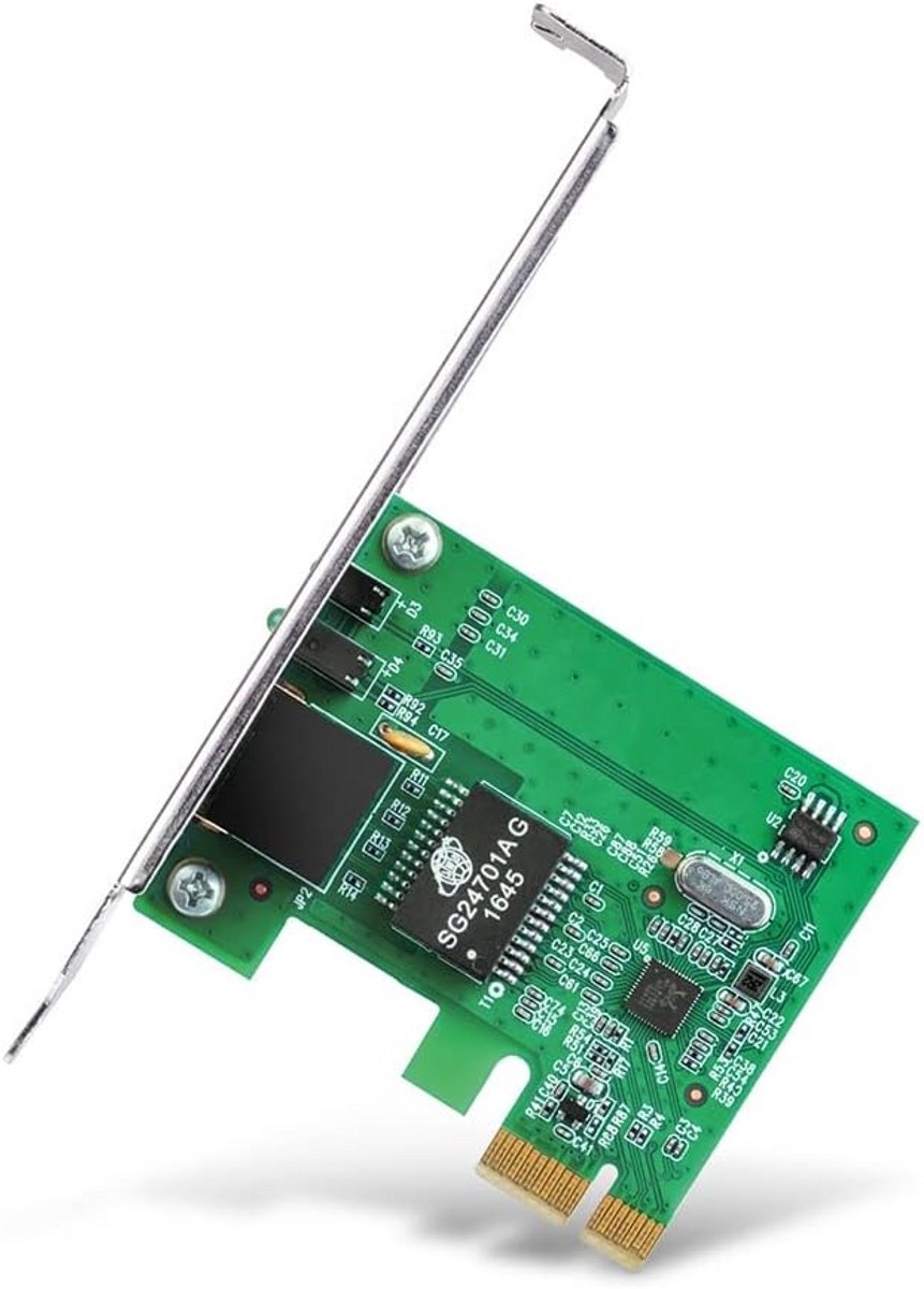 Netwerk Adapter - PCIe Netwerkkaart - Snelle Internetverbinding - Gigabit Snelheid - 32-bit Interface - Groen
