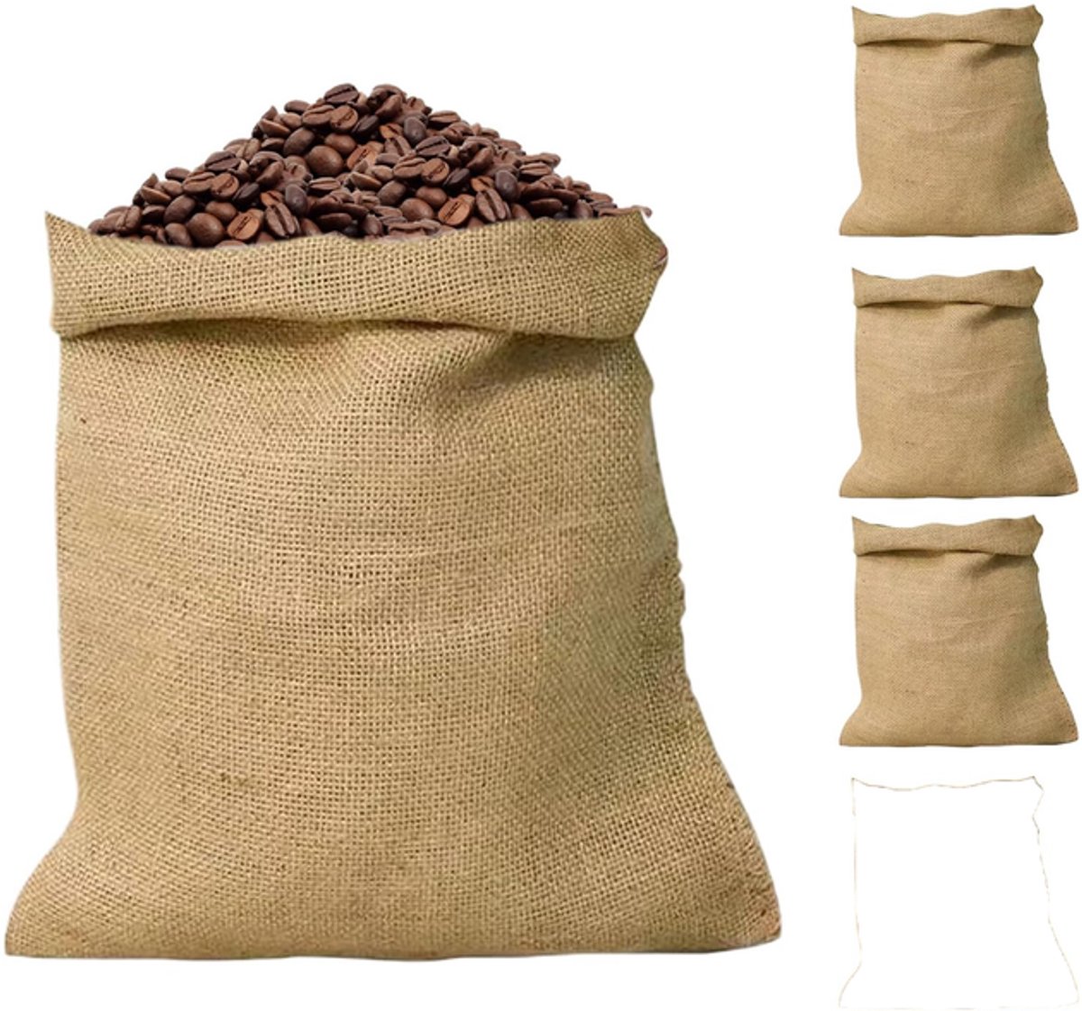 KZQ jute zak set van 3 stuks stevig