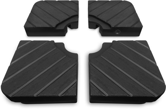 VONROC Parasoltegels - voor zweefparasol - 40x40 cm – vulbaar – set van 4 stuks