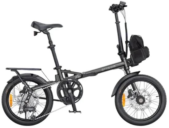 ENGWE Zip - Elektrische Vouwfiets - 16 inch - 250W motor - Actieradius tot 120 km - 7 versnellingen - Hydraulische schijfremmen - 360Wh accu - Grijs — afbeelding 3
