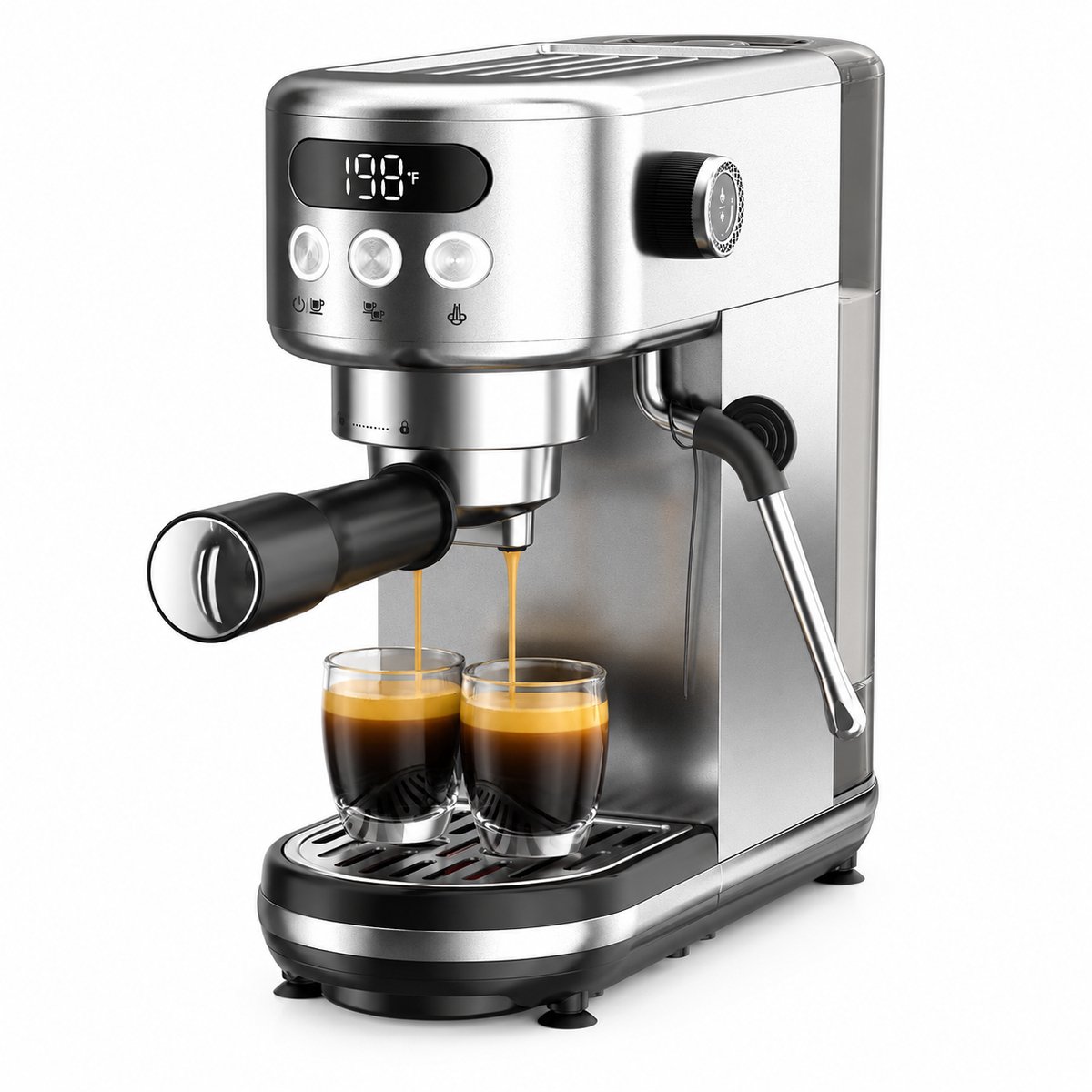 Espressomachine 20 Bar met Melkopschuimer - Zeefdragermachine voor Cappuccino en Latte